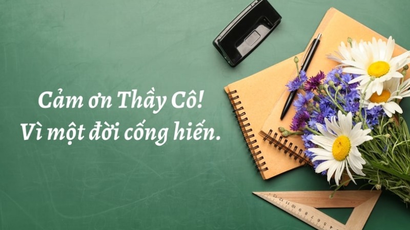 Nói lời cảm ơn thầy cô khi kết thúc môn