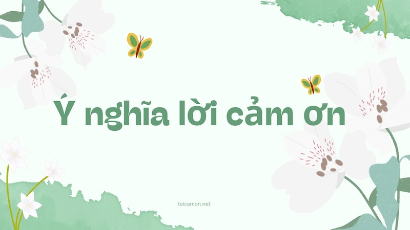 ý nghĩa lời cảm ơn