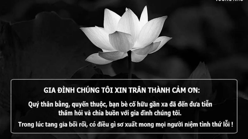 Lời cảm ơn sau đám tang lịch sự chân thành bạn cần biết