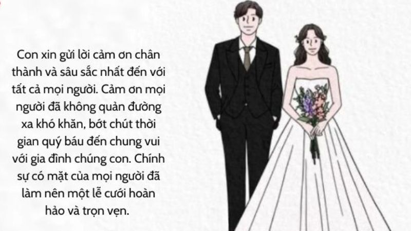 stt cảm ơn đám cưới